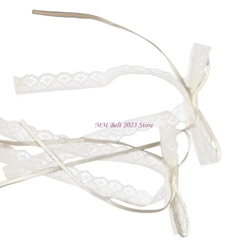 

49ME Sweet Ballet Lace Hair Bows Hair Clip Ribbon Spring Clip Women Braids HairDecor