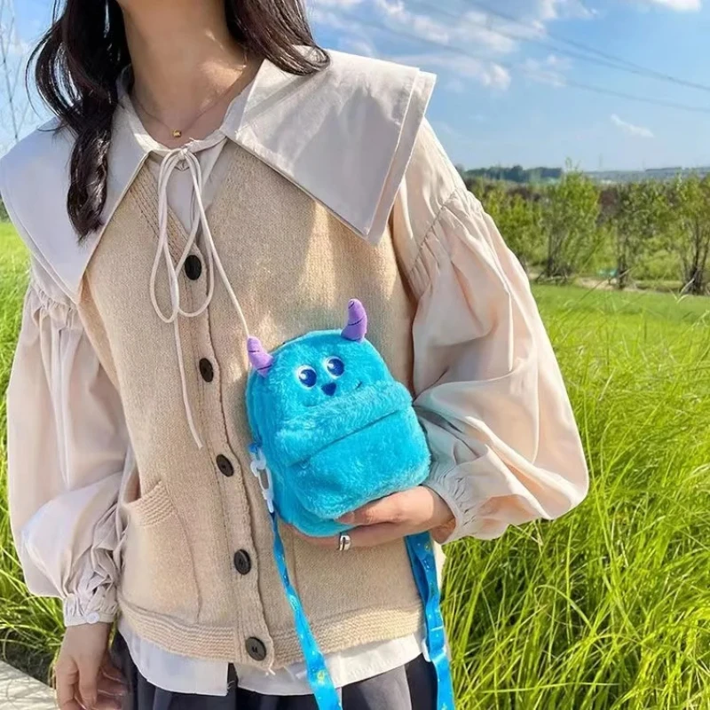 7 أنماط ديزني لطيف الكرتون حقيبة الفراولة الدب سوليفان ألعاب من نسيج مخملي حقيبة ساعي حقيبة الظهر حقيبة كتف هدية عيد ميلاد