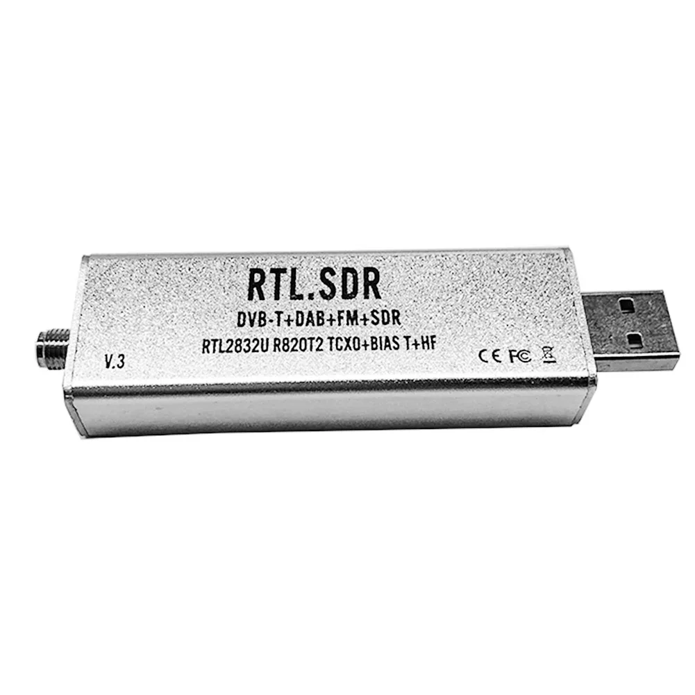 استقبال RTLSDR TCXO تعويض درجة الحرارة كامل النطاقات استقبال البرمجيات ADSB 24MHz-1766MHz R820T2 RTL2832U رقاقة