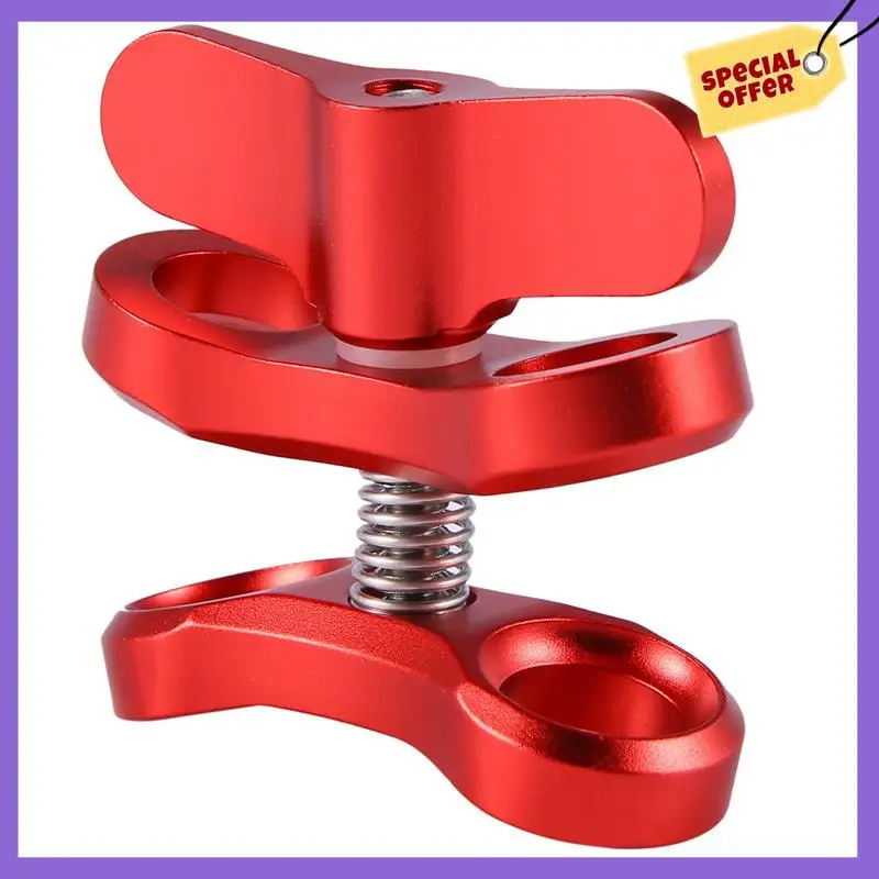 

-A96Z 6X Camera Accessory Diving Lights Ball Butterfly Clip Arm Clamp Mount Aluminum For Gopro Hero 3+/4/5 Xiaoyi Gitup Red