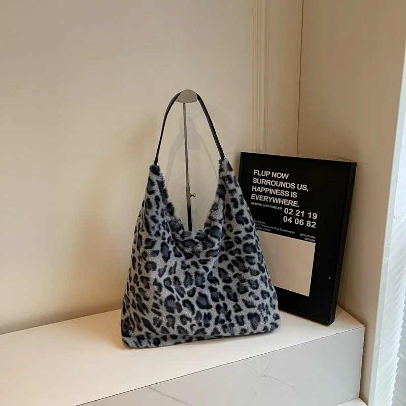 Stylish Leopard Print Women's Handbag Sewing Thread High Capacity Tote Bag 2025 Popular and Best-selling Women's Shoulder Bag