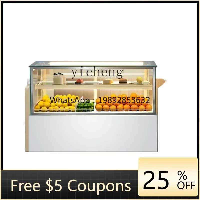 

Cake Dessert Display Cabinet Refrigerated Fruit Fresh Cabinet Embedded Commercial Small Air-Cooled