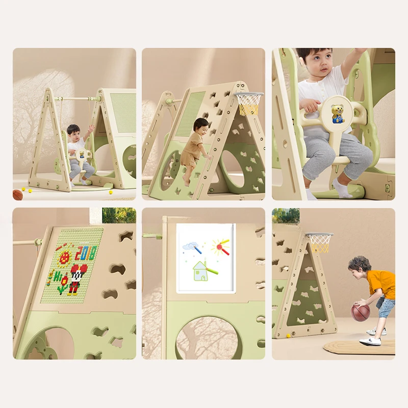 Climbing frame swing combination household indoor infant and toddler playground toy building block kindergarten