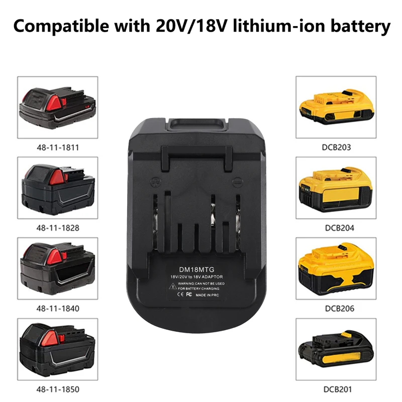 ALASICKA DM18MTG BS18MTG محول البطارية لبطاريات ديوالت/ميلووكي/بوش 18 فولت 20 فولت ليثيوم أيون لأدوات ماكيتا G-Series الكهربائية #4