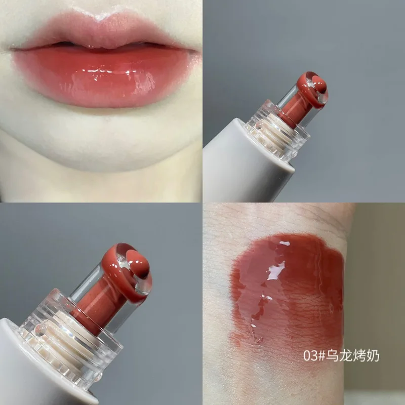 Herorange Sheer Jelly Lip Gloss Hydrating Non Sticky Plump Glass Lip Makeup Long Lasting