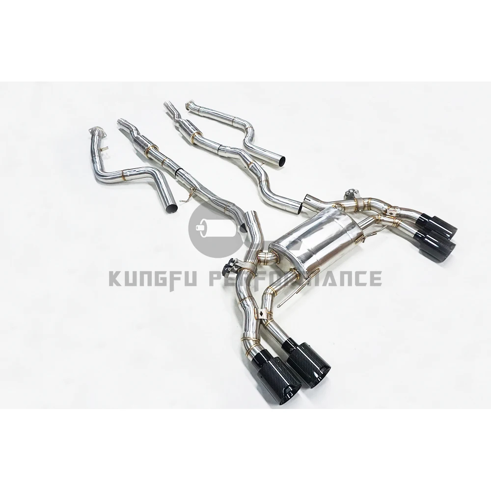 KUNGFU PERFORMANCE Stainless Steel Exhaust System For B M W F97 X3M Catback with valve