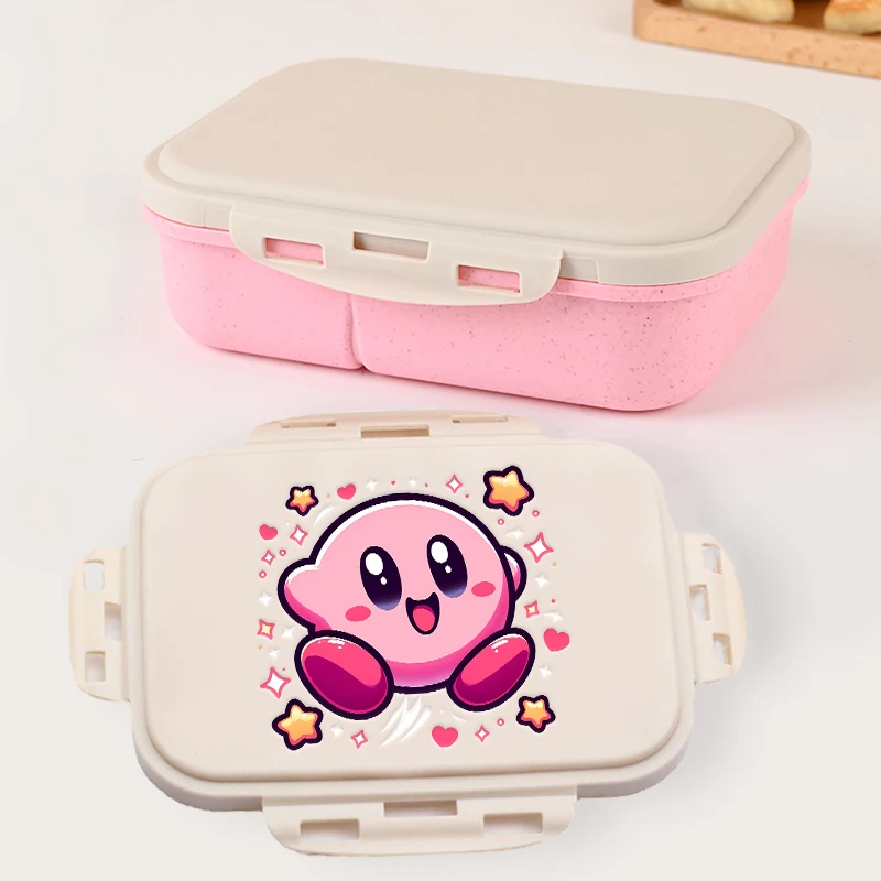 

Детский ланч-бокс Game Kirbys, милые мультяшные коробки для бенто, посуда для девочек, школьный и офисный портативный контейнер для еды и фруктов
