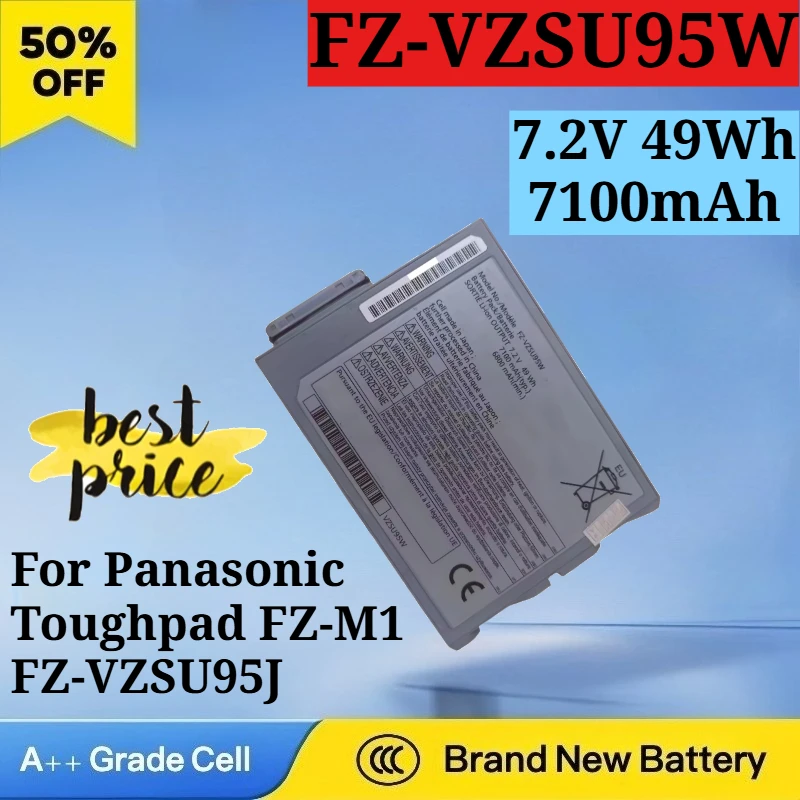 

Newest FZ-VZSU95W 7.2V 49Wh 7100mAh Laptop Battery for Panasonic Toughpad FZ-M1 FZ-VZSU95J High Quality Rechargeable Battery