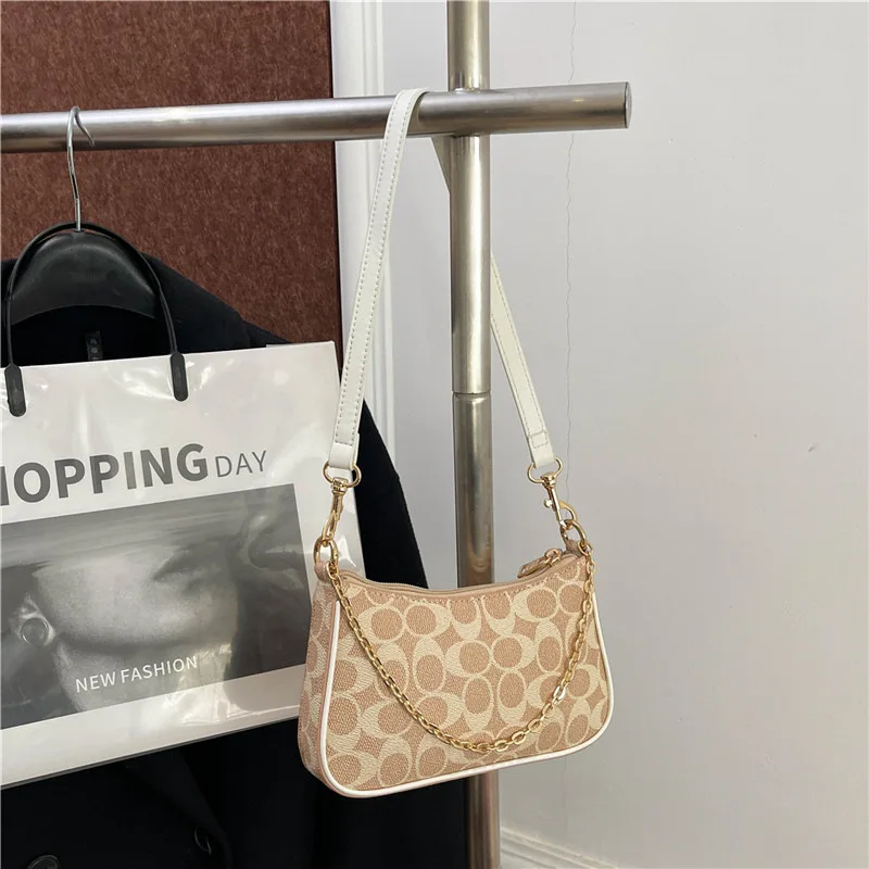 ​ Tas Baguette 2025 untuk Wanita, Motif Bunga Vintage, Tali Selempang yang Dapat Disesuaikan, Tas Selempang Kecil, Tas Selempang Vegan Leather ​