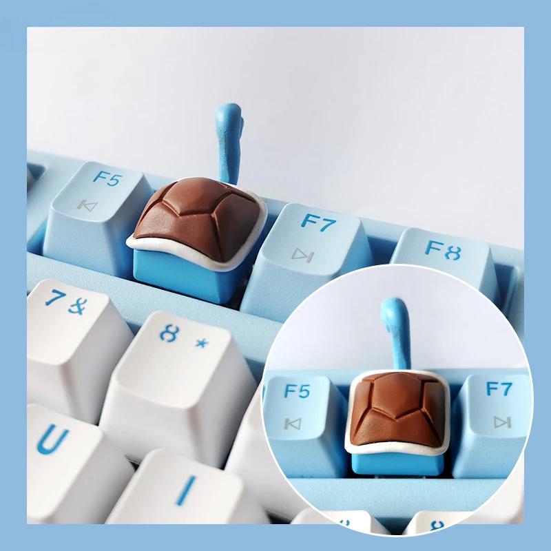 Cute Cartoon Anime Pokemon Peripheral Pikachu Personalized Resin Keycap Charizard Squirtle  Suitable for Mechanical Keyboard