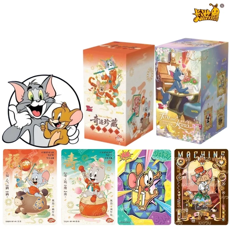 KAYOU Official Tom and Jerry Miracle Collection Trading Card Full Booster Box  Desktop Holiday Gift for Teen Hobby Collectors