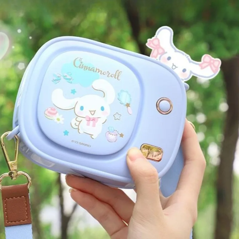 

2026 Cute Sanrio Cinnamoroll Neck Fan Portable USB Rechargeable Small Hands Free Lightweight Kawaii Cartoon Summer Holiday Gifts