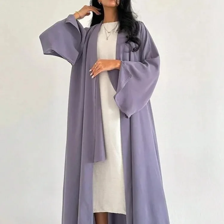 이드 아바야 여성 롱 드레스 잘라비야 가디건 로브 단정한 라마단 무슬림 두바이 오픈 아바야 카프탄 이슬람 베스티도스 아랍 모로코