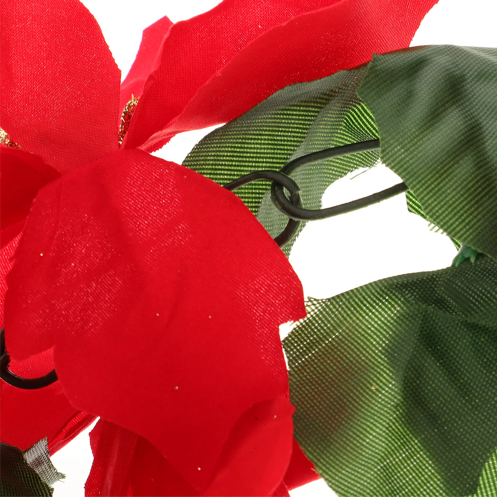 

170CM Christmas Garland Plastic Red Flowers Green Leaves DIY Tree Mantelpiece Stair Handrail Decoration Long Lasting Christmas