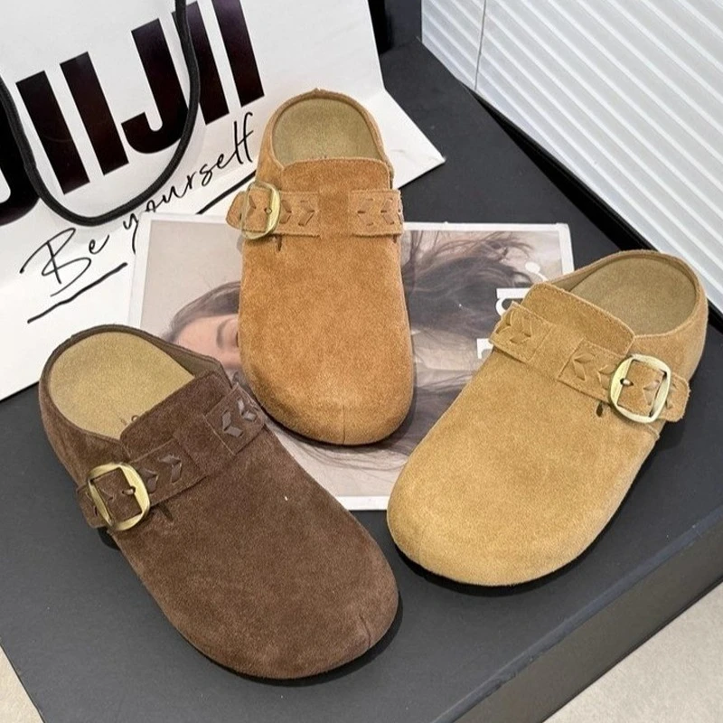 

Женские тапочки на плоской подошве и платформе, модная уютная обувь с открытой пяткой, осеннее платье, повседневные туфли без каблуков, женская обувь, тренд 2020, Zapatos, женские