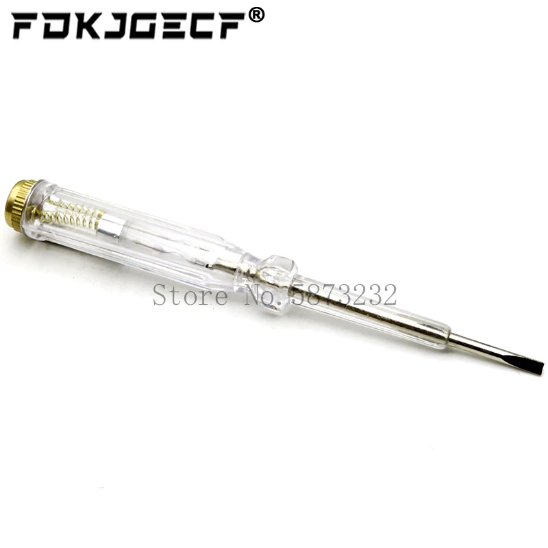 Test pen flat head screwdriver contact tape clip test pen electrical pen household test pen