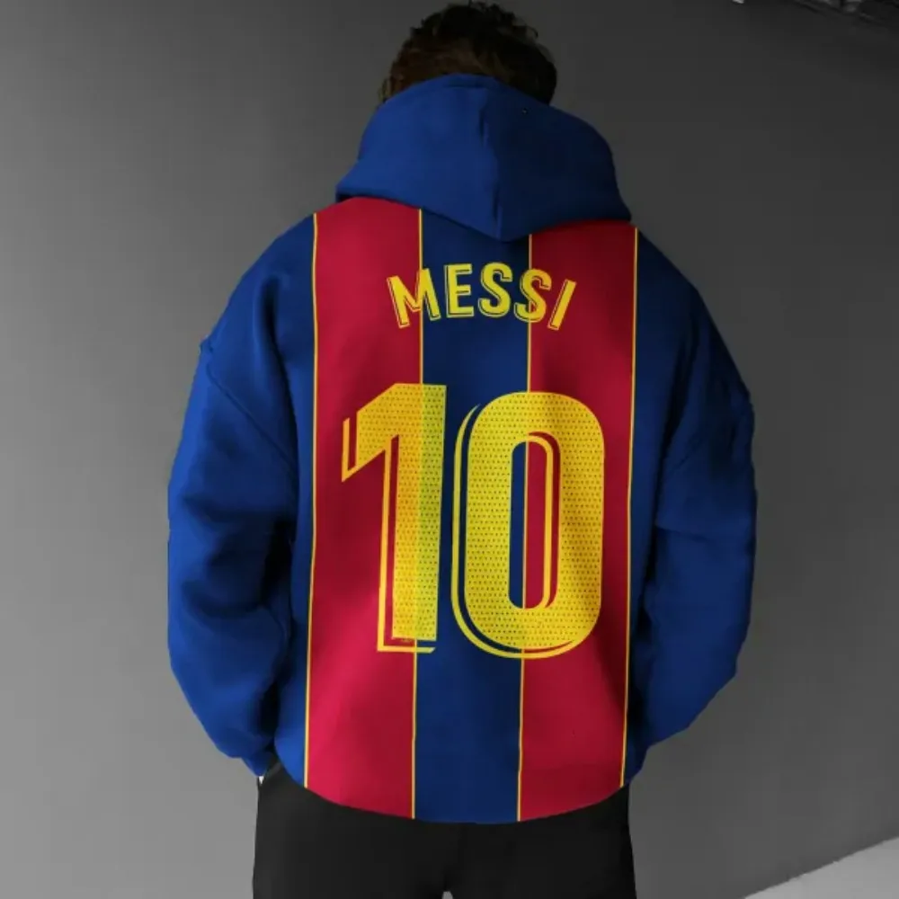 The Latest Men's 3d Printed Pattern Football Superstar Messi Fashion Personality Hoodie Men's Casual Outdoor Sports Hoodie