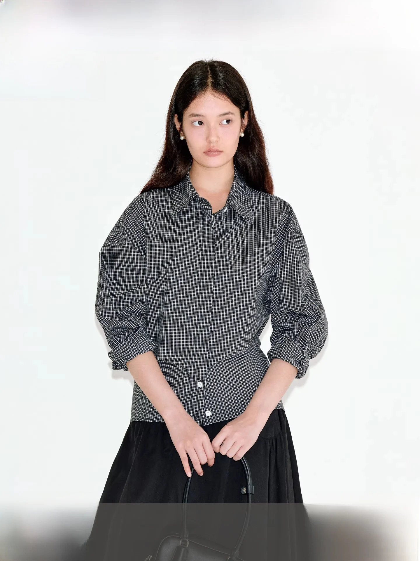 

Fano Women's Adjustable Bule Loose Waist irt Spring 2026 Casual Sle Pure Cotton Long Sve Comfortable Breathable