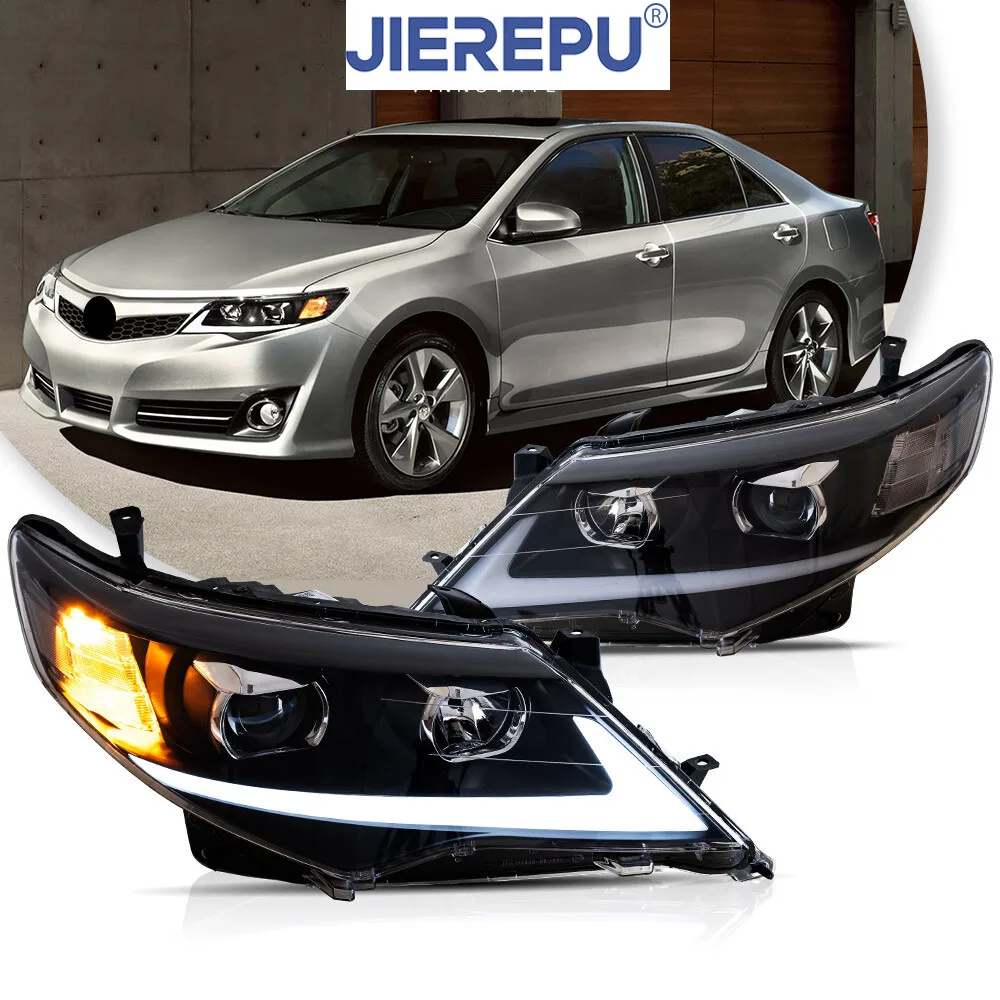 

1 пара указателей поворота DRL проектор фары для Toyota Camry 2012-2014 светодиодные передние лампы левый + правый