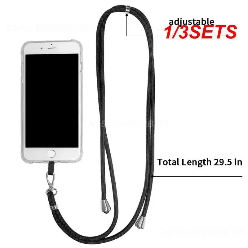 1/3SETS Lanyar Detachable Safety Phone Lanyar For All Phones And Case Combination Phone Safety Tether Neck