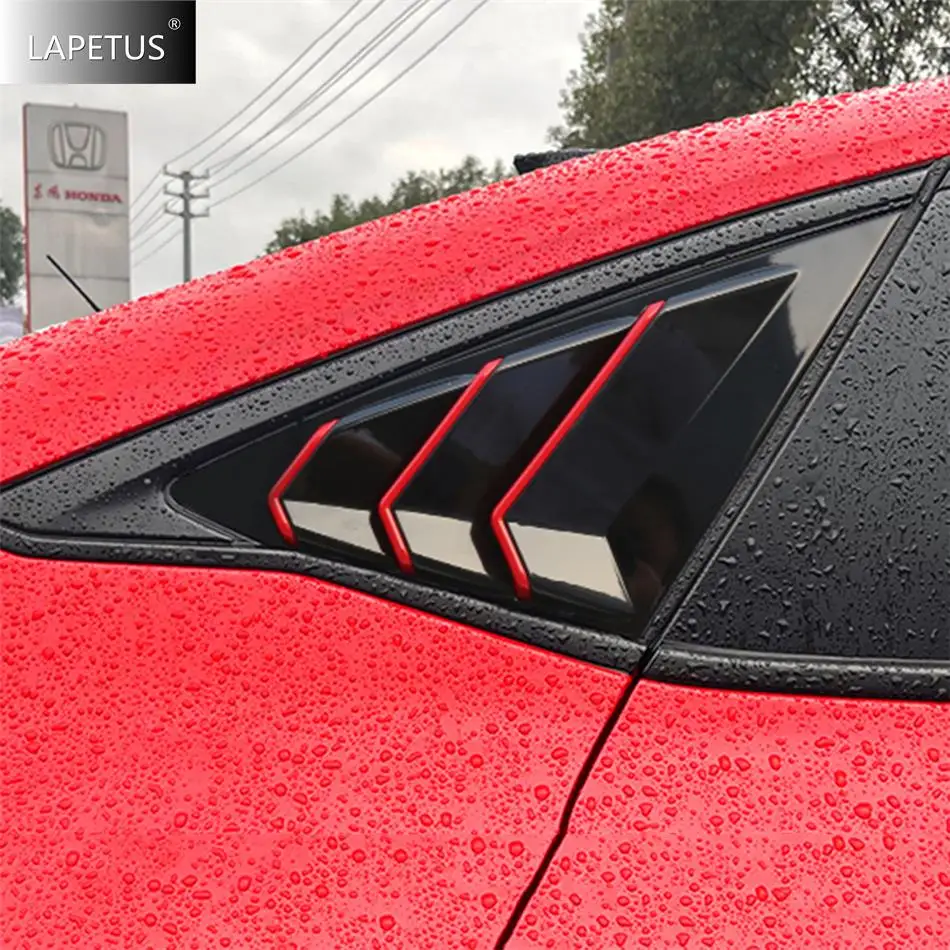 

Auto Accessories Side Vent Rear Window Louvers Quarter Spoiler Panel Decor Cover Trim For Honda Civic 11th 2022 - 2024 Plastic