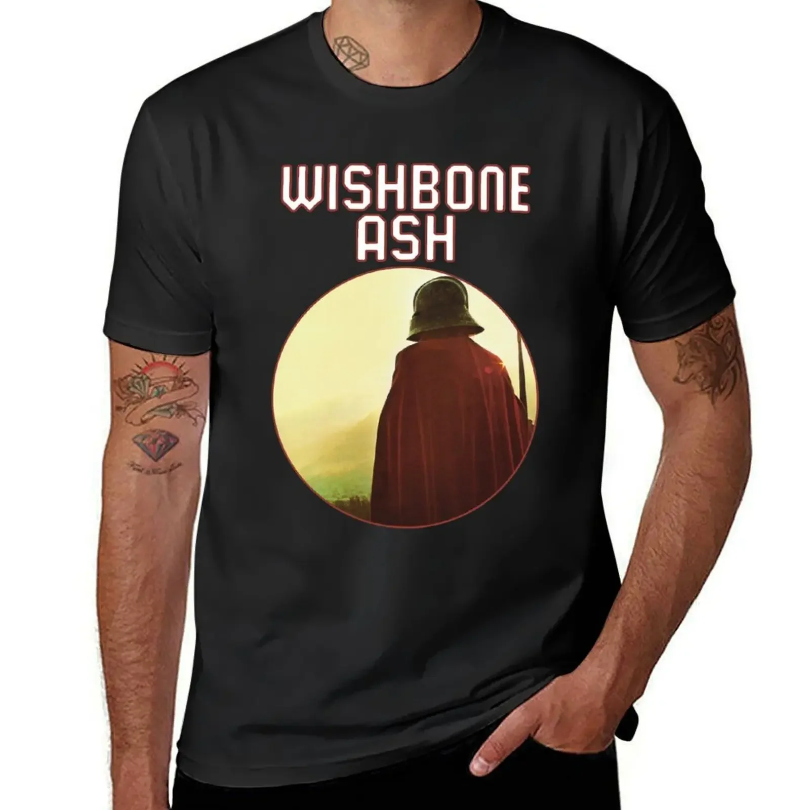 Футболка Wishbone с принтом Эш-Аргус, индивидуальный дизайн, ваша собственная футболка с коротким рукавом, графическая футболка большого размера, Мужская футболка