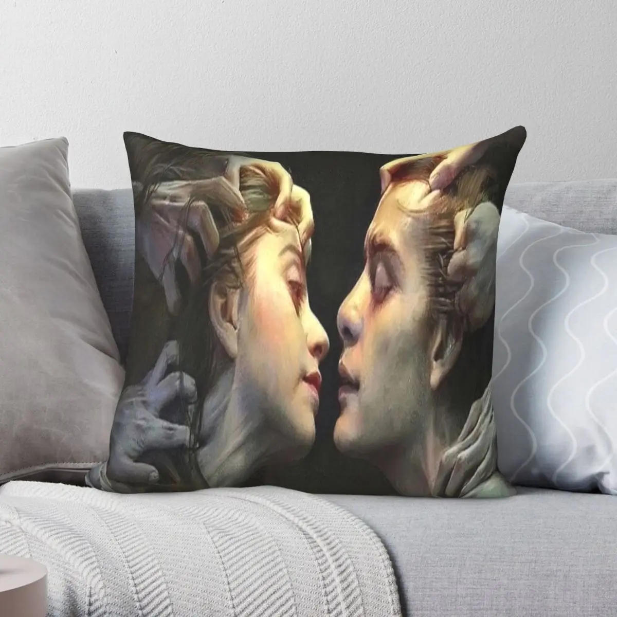 Romeo And Juliet Square Pillowcase Polyester Linen Velvet Printed Zip Decor Pillow Case Car Cushion Cover 45x45