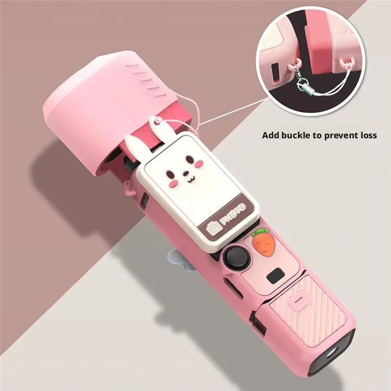 FFYY-Screen Body ป้องกันซิลิโคนอ่อนนุ่ม Anti DROP สําหรับ DJI POCKET 3 กีฬาอุปกรณ์เสริมสําหรับกล้องสีชมพู