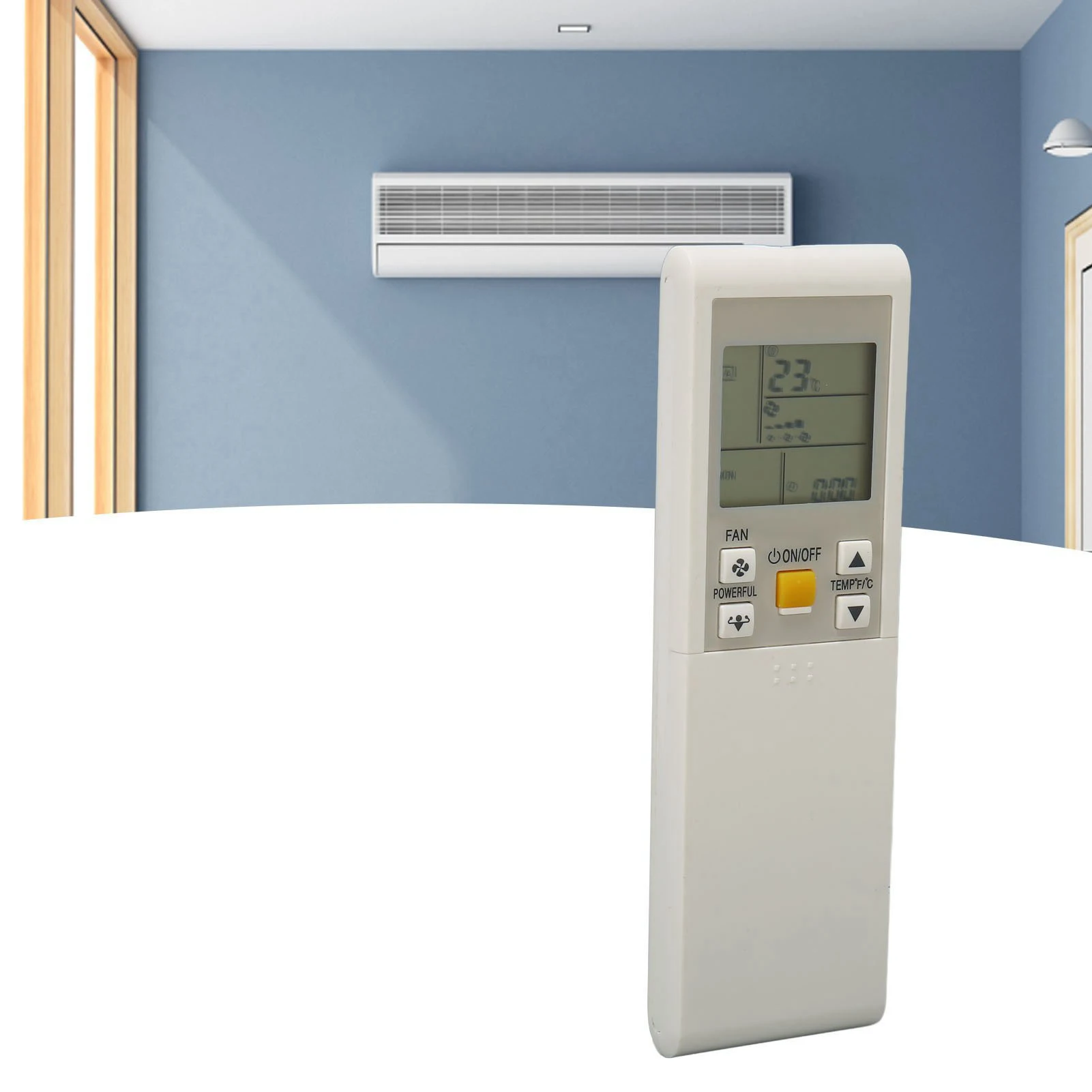 Telecomando AC sostitutivo compatto ABS Distanza 32,8 piedi Sensazione comoda della mano Telecomando AC per ARC452A18