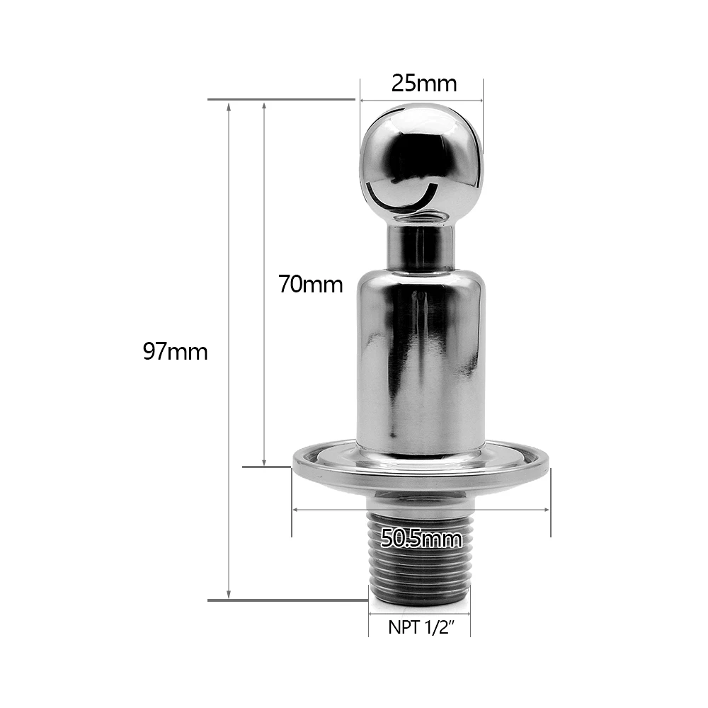 SS304 Sanitary CIP Rotating Spray Ball 1.5