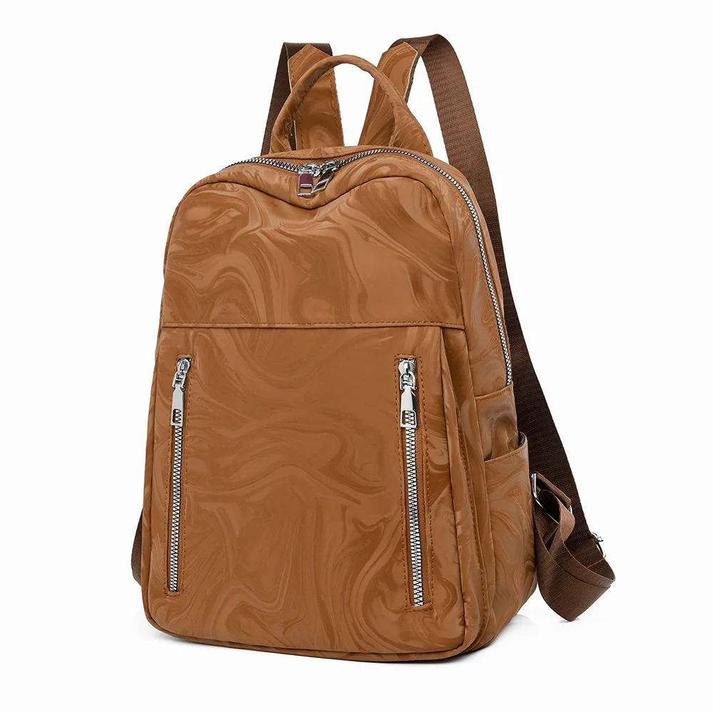 

Backpack women's 2025 new lightweight large-capacity simple PU leather backpack versatile fashion women's backpack wholesale