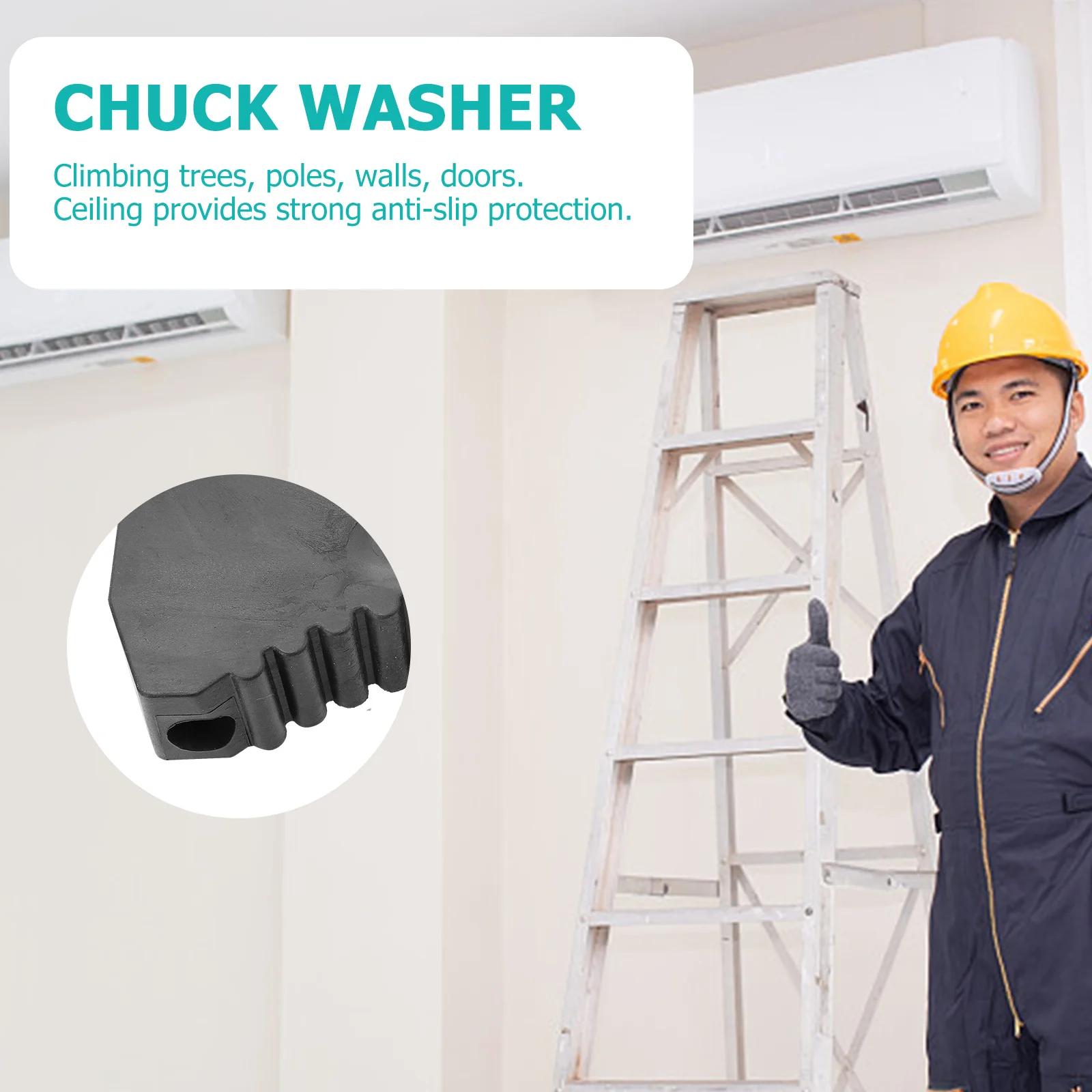 

1Set Ladder Pole Stabilizer Non-Slip Mat High Grade Plastic Ladder Attachment Kit for Climbing Poles Columns Wall Ceiling