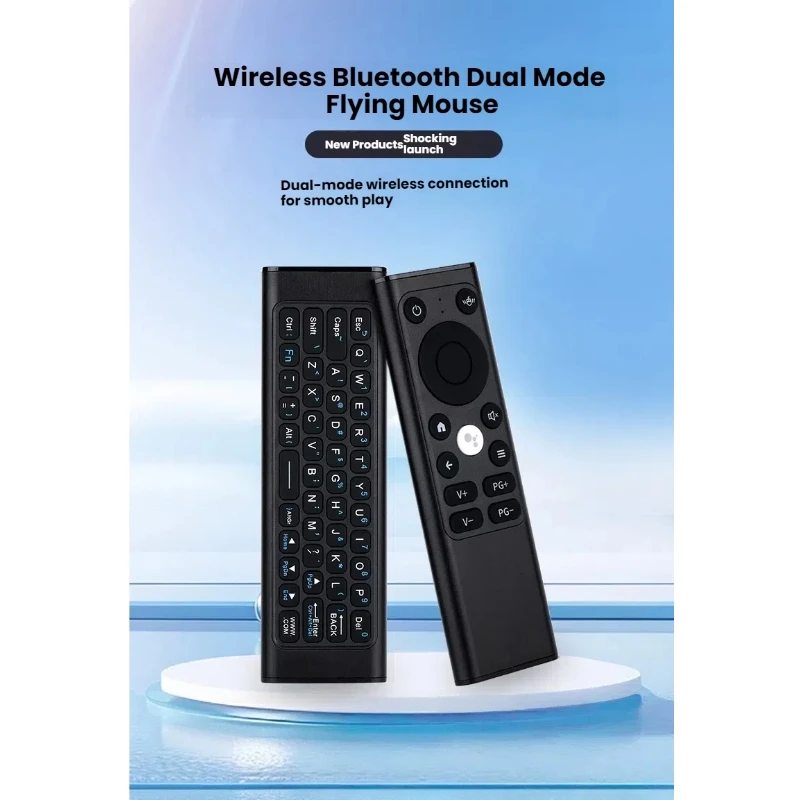 iPazzPort PC Remote Control,2.4G & Bluetooth Air Mouse Remote with Keyboard for Nvidia, Laptop, PC with IR Learning Rechargeabl