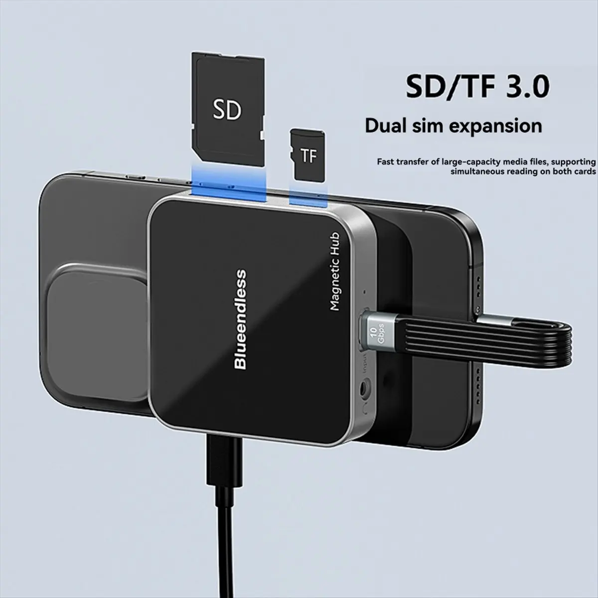 A46U  Magnetic Expansion Dock USB3.2 Laptop Magnetic Dock Station Multiport Adapter Docking Station