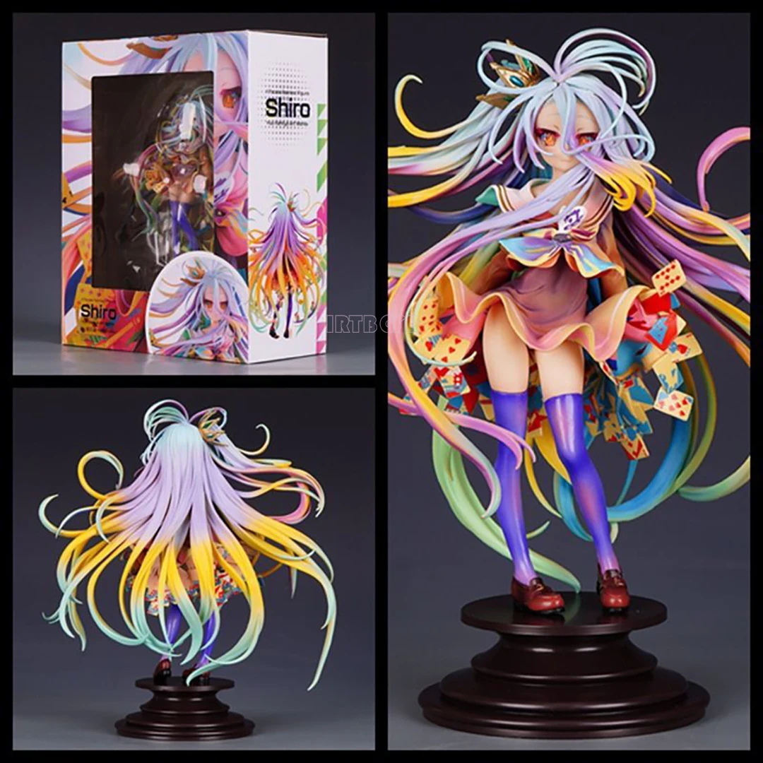 No Game No Life Shiro 1/7 Yuu Kamiya Art Works GSC Girls Toys Japanese Anime PVC Action Figure Toy Game Collectible Model Doll