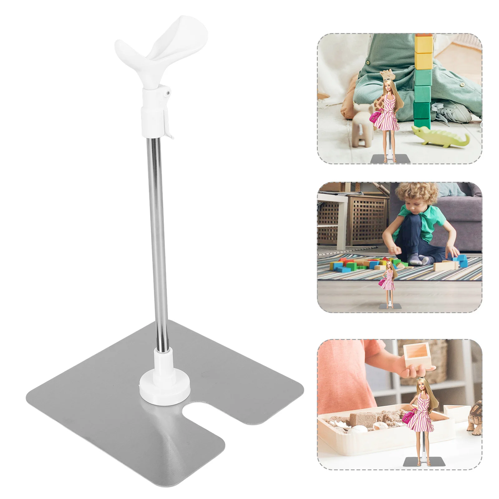 

Adjustable Stainless Steel Stand for Figures Stable Base Compact Size Easy to Use and Store Stand Adjustable
