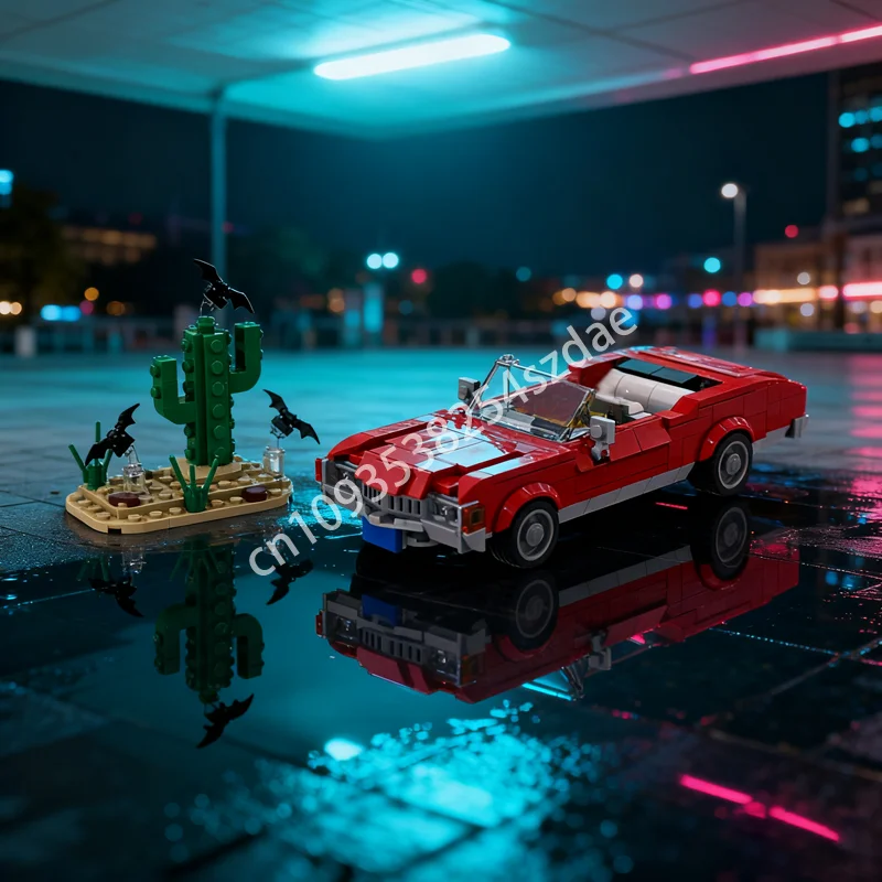 

379pcs MOC The Great Red Shark Chevroleteed Impala Model Building Blocks Christmas Gifts Assemble DIY Toys Creative Idea Kids