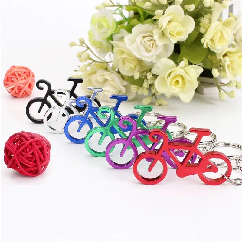 Bicycle Shaped Bottle Wine Beer Opener Cute Keyring Keychain Key Chain Portable Durable Outdoor EDC Multi Tool