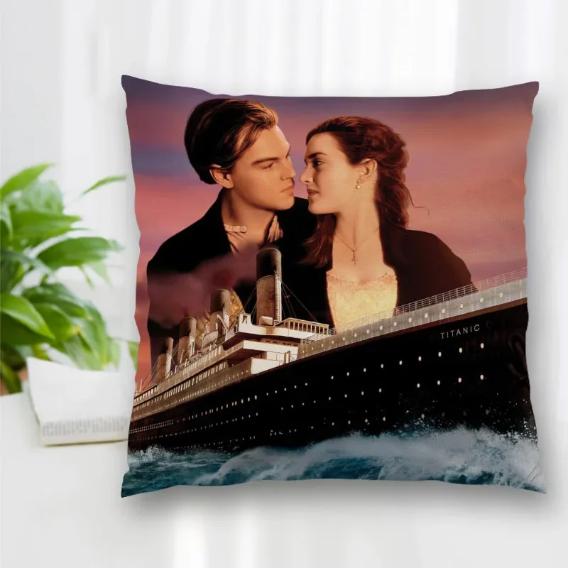 

Custom Titanic Pillow Slips Polyester Decorative Pillowcases Zipper Pillow Case Pillowcase Cover Square 45x45cm