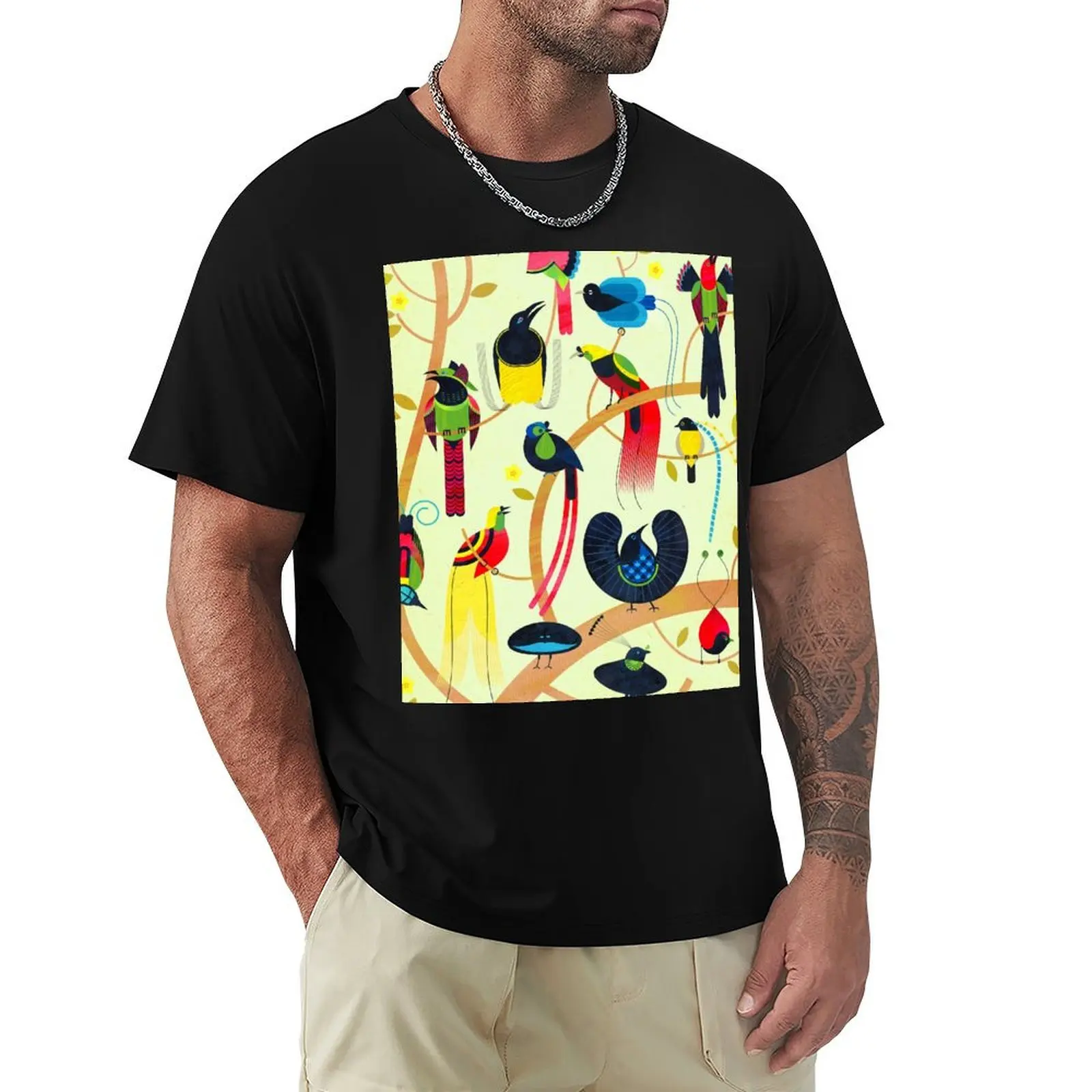 

Birds of Paradise T-Shirt man clothes tshirts personalised Aesthetic clothing T-shirts oversize T-shirts for men cotton