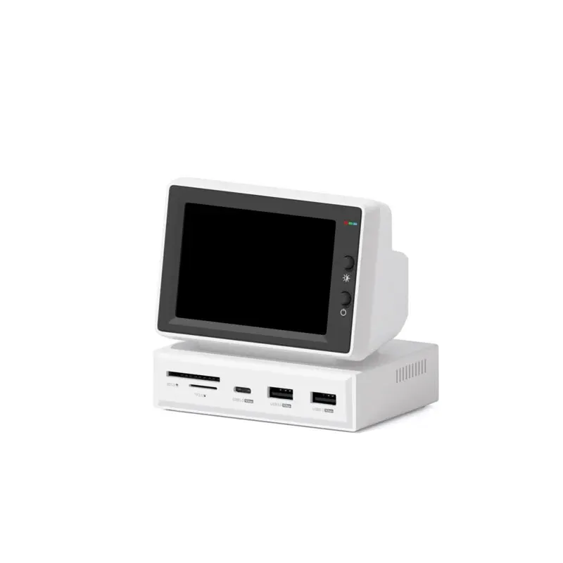 Hagibis 3.5inch IPS Mini Screen AIDA64 Mini PC CPU RAM HDD Data Monitor Display Sub Screen with USB C Hub for Laptop PC MacBook