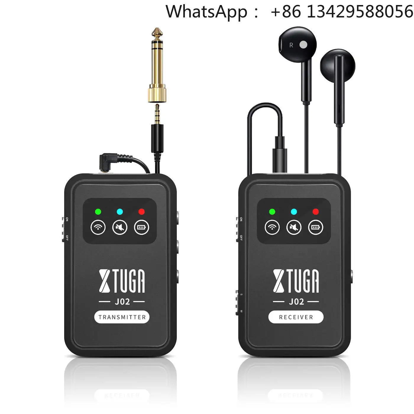 XTUGA 2.4G Automatic Pairing Stereo Mono Wireless in Ear  System With Earphone  in Ear