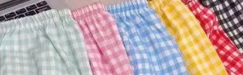 

Fashion Casual Cute Plaid Dopamine High Waist Loose Home Pajamas For Women