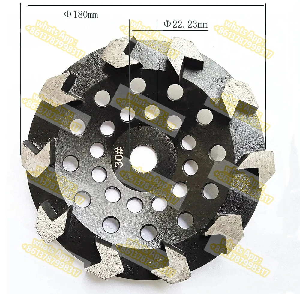 1 Pcs Arrow Sintered Diamond Segment Metal Grinding Disc Block Wheel Diameter 7 Inch or Epoxy Solidified Terrazzo Concrete