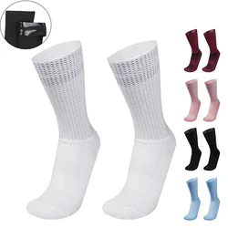 New Summer Aero Bike Team Cycling Socks Silica Gel Non-slip Breathable Pro Racing Sports Socks Men Women Calcetines Ciclismo