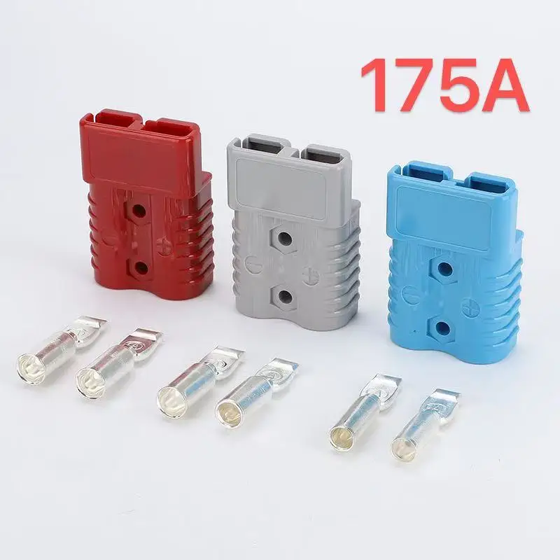 5/20Pcs Anderson Style Quick Connector 175A Battery Charging Plug Bipolar Copper Silver Plated High Current Socket 3 Colors