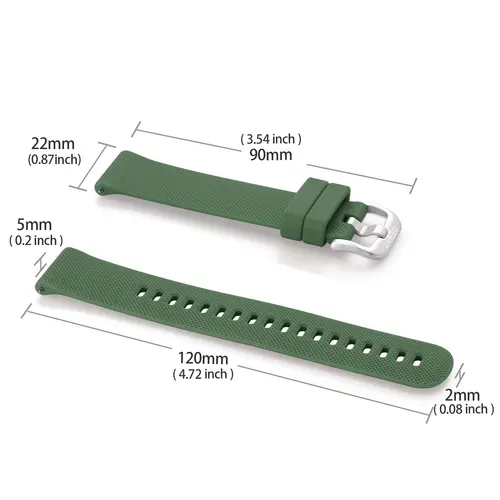 Imagen 2 del producto BERNY-Correa de reloj de liberación rápida de 22mm, correa de silicona para reloj de pulsera suave, accesorios de reloj de goma deportivos de alta calidad