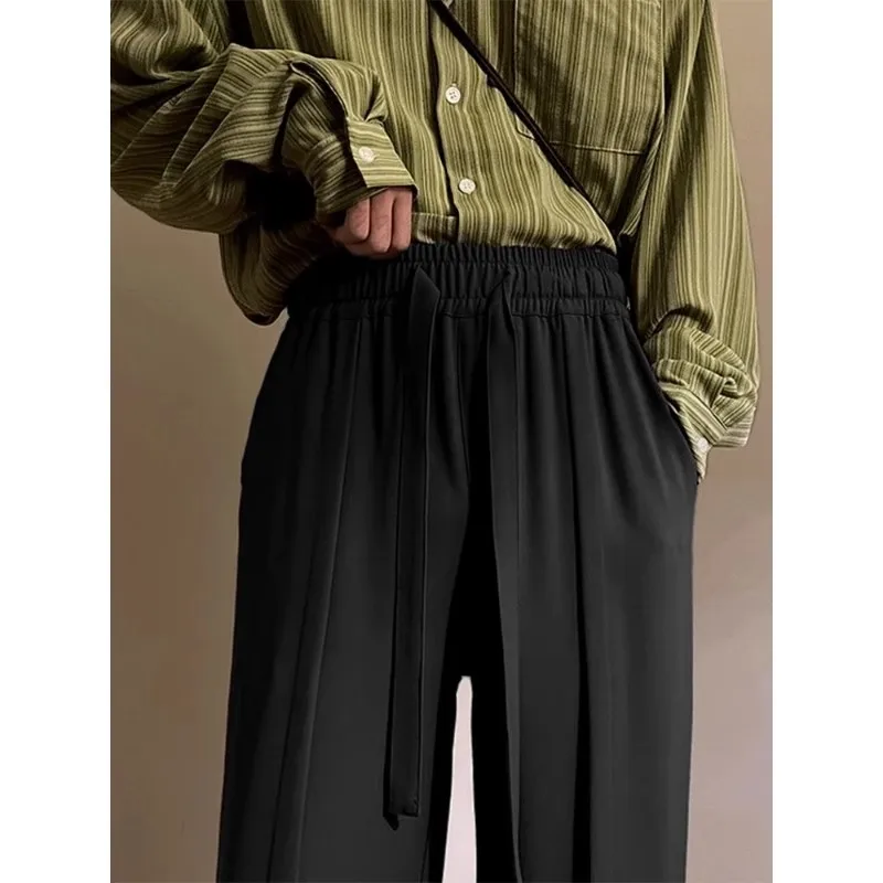 

Мужские повседневные прямые костюмные брюки, осень-зима, большие размеры, драпированные свободные удобные брюки для отдыха Bla для молодых мужчин