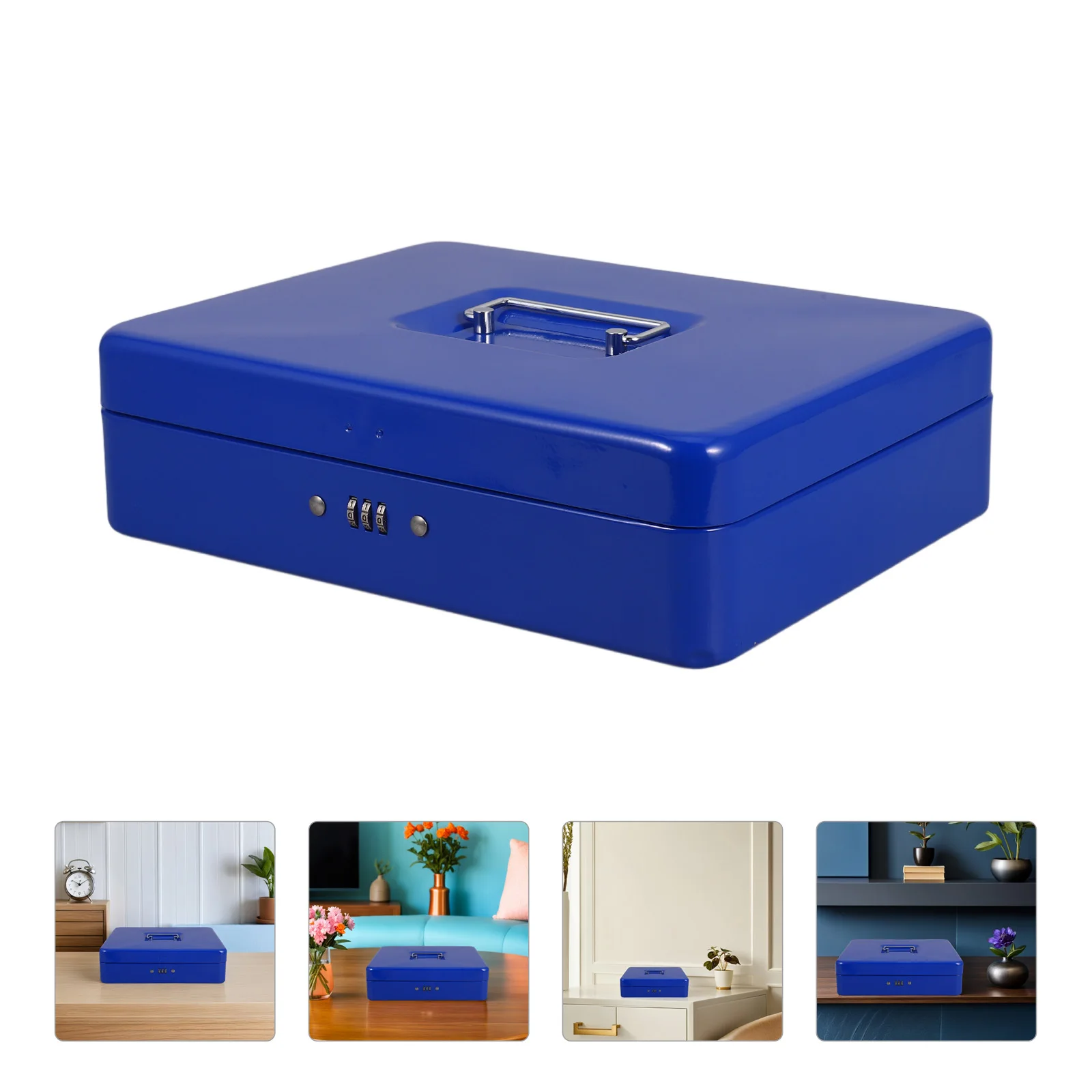 Password Lock Money Box Locking Organizer Heavy Storage Container Products Metal Cash Pocket Saving Boxes