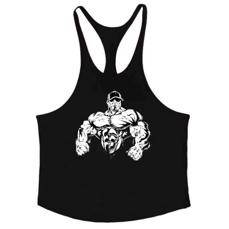 

Men's Y-Back Thin-Strap Cotton Gym Vest - Muscle-Fit for Bodybuilding, Fitness & Training Sessions
